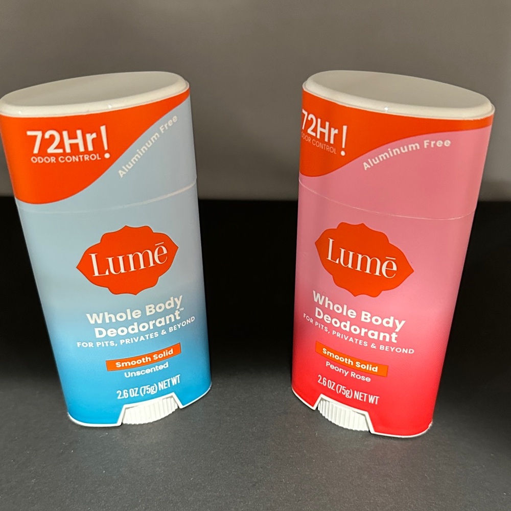 Lume Whole Body Deodorant Duo - Peony Rose and Unscented
